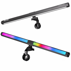 Quntis 51 cm LED Bildschirmlampe PC RGB Schreibtischlampe USB Computer Mehrfarbig Light Bar Monitor Computer Umgebungslicht verstellbar 15 Farben Beleuchtung Lichtleiste für Gaming Lesen Rgb-hintergrundbeleuchtung 50 cm