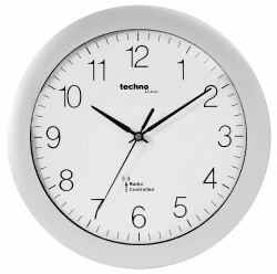 Technoline, WT 8000 Funk-Wanduhr, Ø 30cm, Silber Silber Single