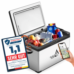 PLUG IN FESTIVALS - elektrische Kühlbox - Kompressor Gefrierbox bis -20 Grad - Kühlbox Auto - Camping Kühlschrank - Powerstation zum Kühlen - 12V 230V - 30 Liter