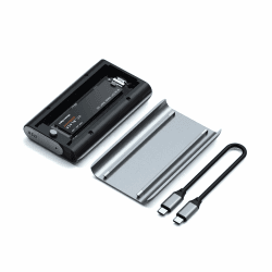 SATECHI M.2 Gehäuse – NVMe SSD Gehäuse – Unterstützt USB4, 40 Gbps, bis zu 16TB, werkzeugloses Aluminiumgehäuse, Polycarbonatgehäuse und USAP SSD Trim für die Größen 2280/2260/2242mm