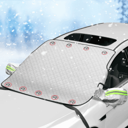HQCM Frontscheibenabdeckung Auto Windschutzscheibenabdeckung Winter Faltbare Frostabdeckung gegen Schnee, EIS, Frost, Staub, UV-Schutz