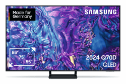 Samsung QLED 4K Q70D Fernseher 65 Zoll, Samsung TV mit AI Quantum Prozessor 4K, 4K AI Upscaling, Samsung Tizen OS, Motion Xcelerator 120 Hz, Smart TV, KI TV, GQ65Q70DATXZG, Deutsches Modell [2024] Modell 2024 65 Zoll