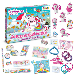 CRAZE UNICORN - Einhorn Adventskalender Kinder, Spielzeug Weihnachtskalender für Mädchen mit Einhorn Spielzeug & Zubehör Adventskalender Einhorn - blau