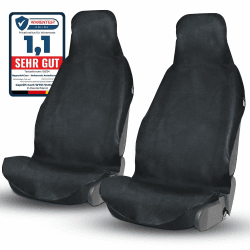 Upgrade4cars 2 x wasserdichter Autositzschoner für Vordersitze aus Oxford | Fahrersitz Schonbezug für Arbeit, Sport usw. | Autositz-Auflage Universal | Auto-Sitzbezug vorne 2 x Autositzschoner Oxford