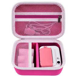 PAIYULE Kinderkamera Tasche für Uleway/für GREENKINDER/für GlobalCrown/für Gofunly/für Ushining Mini Digital Kamera, Sofortbildkameras Schutzhülle Tragetasche Halter für Druckpapier (nur Hülle) rosa