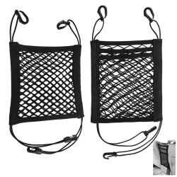 Goldyida 2 Stück Autonetz Tasche Kofferraumnetz Schutznetz Universal Aufbewahrungsnetz Elastische Kofferraumtasche Netz Autonetz Organizer Kofferraum Netz Organizer Für Meisten Arten Von Fahrzeugen