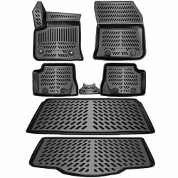 ELMASLINE Gummi Kofferraumwanne für Jeep Avenger 2023-2024 oberer & unterer Ladeboden Elektro Bundle | 3D Kofferraummatte Zubehör | Passt Nicht in Benziner!!!