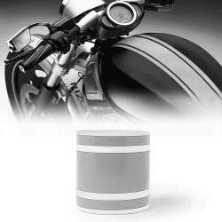4R Quattroerre.it 10662 Verdreifachen Klebestreifen für Motorräder Bike Racing Stripe, Silberfarbe, 8 cm x 2 mt 3 Drähte silber / schwarz 8 cm x 2 m