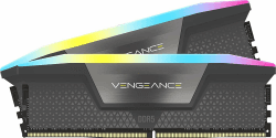 Corsair VENGEANCE RGB DDR5 32GB (2x16GB) DDR5 6000MHz CL30 AMD EXPO Intel XMP iCUE Kompatibler Computerspeicher - Grau (CMH32GX5M2B6000Z30K) 32GB (2 x 16GB)