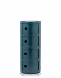 Kartell Componibili, 4 Elements, Blau, Runde Basis 4-fächer Blau