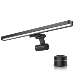 CSL - Screenbar LED USB Monitorlampe Bildschirmlampe Lichtleiste, Lightbar mit Fernbedienung, Monitor Lampe, dimmbare Helligkeit, 3 Farbtemperaturen 3000-5700K, Augenpflege Augenschonend, schwenkbar Typ 1