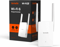 Tenda WLAN Verstärker WLAN Repeater WiFi Extender A23 (AX1500 Dualband 5GHz:1201Mbps+2,4GHz:300Mbps) 2 * 5dBi Antennen, Gigabit-Port, AP-Modus, MU-MIMO, WPA3, IPv6, LED, Kompatibel zu Allen Routern A23/AX1500