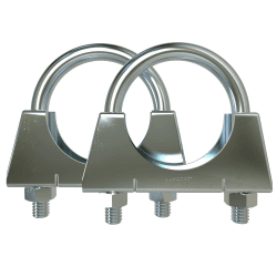 10 Stück Bügelschelle M8 Rohrschelle Ø38-80 mm Auswahl: (10 Stück Ø 42 mm)