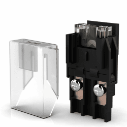 AUPROTEC Sicherungshalter für Maxi Sicherungen bis 100A mit Schutzabdeckung inkl. Maxi Sicherung 80 A weiß 80A Ampere weiß