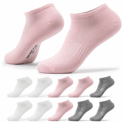 Occulto Damen Sneaker Socken 10er Pack (Modell: Diana) 35-38 Pink Mix