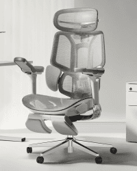 Hbada E3 Pro Bürostuhl Ergonomisch, Schreibtischstuhl, 3-Zonen dynamischer Lendenwirbelstütze, 4D verstellbare Kopfstütze, 6D verstellbare Armlehnen, Bürostuhl mit fußstütze, Grau Grau E3 Pro