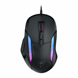 Turtle Beach Kone II – Ergonomische RGB-Gaming-Maus, 26K DPI Optischer Sensor, optische Schalter mit 100 Mio. klick-Lebensdauer, 23 programmierbare Funktionen, 4D-Scroll-Rad, Schwarz Schwarz Wired