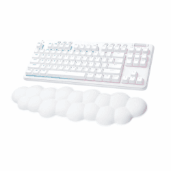 Logitech G715 kabellose Tastatur mit LIGHTSYNC-RGB-Beleuchtung, LIGHTSPEED, Taktile Switches (GX Brown) und Handballenauflage, PC/Mac - Weiß Tastatur Kabellose