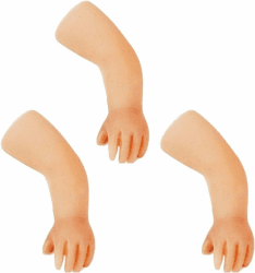 3 Stück Mini Fingerpuppen, Mini Hände Gummihand Spielzeug, Kleine Hände Mini Fingerhände Halloween Kleine Handstütze, Tiny Hands für Halloween Party, Streichspielzeug, Zaubershow Requisiten 3pcs