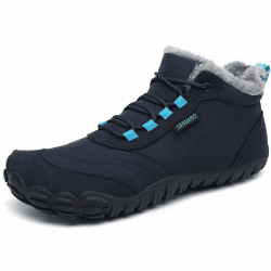 SAGUARO Winter Barfußschuhe Warm Gefüttert Winterschuhe für Damen Herren,EU Gr.36-48 37 EU Dunkelblau