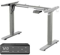 MAIDeSITe höhenverstellbarer Schreibtisch elektrisch mit starken Motor, tischgestell höhenverstellbar 2 teiligen Beinen sowie auch 4 Memory-Steuerung und Kindersicherung - T1 Pro(Grau)