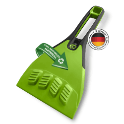 Macari Eiskratzer Auto zu 100% aus hochwertigem recyceltem Kunststoff - sehr robust und langlebig mit rutschfestem & ergonomischem Griff als Auto Winter Zubehör. Scheibenkratzer Auto Car Accessoires Grün