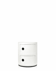 Kartell Componibili, 2 Elements, Weiß, Runde Basis 2-fächer Weiß