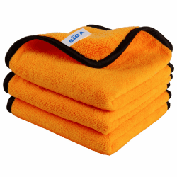 MR.SIGA Mikrofasertücher Auto Trockentuch Putztücher für Haushaltsreinigung und Autopflege, Ideales Auto Poliertuch zur Reinigung von Auto & Motorrad 3 Stück,Nylon, Gelb 40x60 cm (3er Pack)