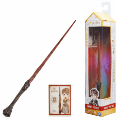 Wizarding World Harry Potter - Authentischer Harry Potter Zauberstab aus Kunststoff mit Zauberspruch-Karte, ca. 30,5 cm, Spielzeug für Kinder ab 6 Jahren, Fanartikel