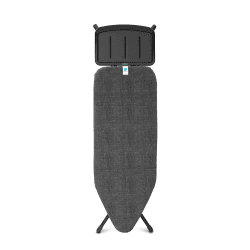 Brabantia 134746 Bügelbrett, Jeansschwarz, Breit C Bügeltisch (124 x 45 cm) Dampfstationsablage Denim Black