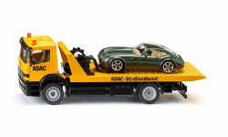 siku 2712, Abschleppwagen, 1:55, Metall/Kunststoff, Gelb, ADAC-Optik, Inkl. abzuschleppendem Spielzeugauto Abschleppwagen 2712 Single