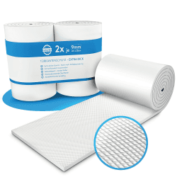 STRACKS® 2X Garagen Wandschutz je 2m x 20cm – 9mm Extra Dicker Türschutz – Für Ihr Auto und die Garagenwand – Selbstklebender Türkantenschutz – 2 Rollen - Weiss weiß