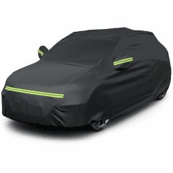 Favoto Autoabdeckung Winter Vollgarage Auto Abdeckplane Staubdicht Wasserdicht Autohülle Autoplane Car Cover für 480cm-505cm SUV 500cm x 190cm x 185cm 3.5kg Schwarz Schwarz 480cm-505cm SUV