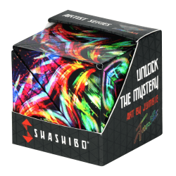 SHASHIBO Formwechsel-Box – Preisgekrönter, patentierter Zappelwürfel mit 36 Seltenerdmagneten – lässt Sich in über 70 Formen verwandeln (Artist Series - Cosmic Surfer) Artist Series - Cosmic Surfer 1