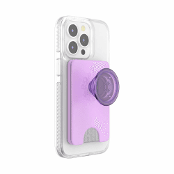 PopSockets: PopWallet+ für MagSafe - Inklusive Adapterring für MagSafe - Kartenhalter mit integriertem austauschbarem PopTop für Smartphones und Hüllen - Lavender MagSafe Lavender