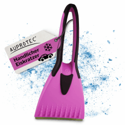 AUPROTEC Eiskratzer Messing – 2K / Eiskratzer Auto Messingklinge & Rutschfester Softgriff/Scheibenkratzer Auto/Schneekratzer Auto/Scheibenkratzer Winter/Eisschaber Auto - Pink