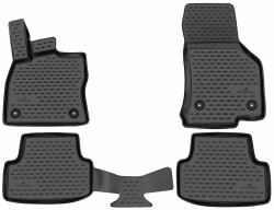WALSER XTR Gummi Fussmatten Auto kompatibel mit VW Golf 7 2012-03/2021, Golf 8 07/2019-Heute, 100% passgenaue Auto Fußmatten, robuste Universal Fußmatte Auto, Gummimatten Auto, Auto Fussmatten Gummi 2012 - Heute, Golf 7, Golf 8