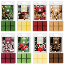 Salubrito Weihnachten Duftwachs für Duftlampe, Winter Wax Melts Sojawachs Duftwachswürfel für Raumdüfte, Weihnachtsbaum, Lebkuchen, Apfel-Zimt, Zuckerstange, Mistel, Geschenk für Frauen