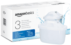 Amazon Basics Wasserfilterkartuschen, 3 Stück, passend für alle BRITA Systeme inkl. PerfectFit & Amazon Basics Systeme 3 Stück (1er Pack)