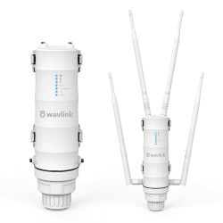 WAVLINK Outdoor WLAN Access Point, Dual Band Outdoor WLAN Verstärker(867Mbit/s 5Ghz, 300Mbit/s 2,4GHz) für Garten/Indoor, WLAN Router/Repeater/WLAN AP/EverythingMesh Agent Modus, wetterfestes Gehäuse AC1200(572HP3)