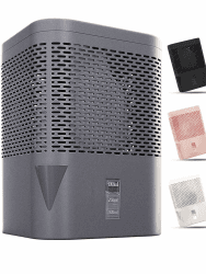 BonAura® AirOne Max Luftentfeuchter ohne Strom bis 33m² I 360° Belüftung I Raumentfeuchter mit Ausgießer & 980g Luftentfeuchter Granulat I Schimmel- und Geruchsschutz I Raum Entfeuchter Keller Titanium Gray
