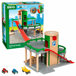 BRIO World 33204 - Parkhaus, Straßen & Schienen - Eisenbahnzubehör Holzeisenbahn - Empfohlen für Kinder ab 3 Jahren Single