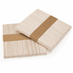 WISYOK 100 Stück Eisstiele Holz, Eisstäbchen Holzstäbchen, Holzstäbchen Zum Basteln, Holzstiele, Bastelstäbchen Holz, Holzspachtel DIY Handwerk-114 mm x 9 mm x 2 mm 100pcs