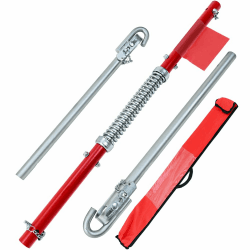 Deuba® Abschleppstange 3tlg. inkl. Dämpfung 2000 kg Zugkraft TÜV Süd GS geprüft inkl. Tasche PKW Abschleppseil