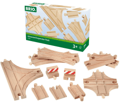 BRIO World 33307 Schienen- und Weichensortiment - 11 Weichen aus Buchenholz für die Holzeisenbahn - Empfohlen für Kinder ab 3 Jahren Schienen- und Weichensortiment Single