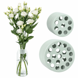 JINTANG 2 Pcs blumenstielhalter,Ikebana drehbarer blumenhalter,Spiral Ikebana stielhalter für Vasen,hanataba blumenhalter,DIY Bouquet Twister Blumengesteck Accessoire(grünlich)