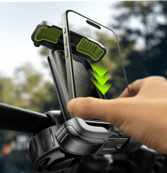 LISEN Handyhalterung Fahrrad Lenker - Offroad & Stadt Fahrrad Handyhalterung Motorrad E-Scooter Handyhalterung, Universelle für iPhone 16 Pro Max, Samsung Galaxy S24, 4.6-7.0 Zoll Smartphones Schwarz