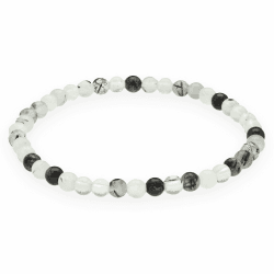 Lebensquelle Plus Mini Kugelarmband | 4-5mm | Hochwertiges Edelsteinarmband Turmalinquarz