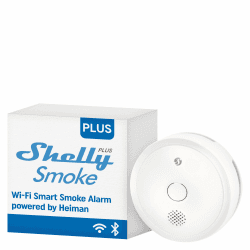 Shelly Plus Smoke | WLAN- und Bluetooth-Rauchmelder | Photoelektrischer Brandmelder mit Batterie | Sofortige App-Benachrichtigung und Hörbarer Alarm | EN 14604 | App-Steuerung