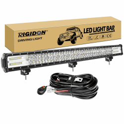 RIGIDON 40 Zoll 100 cm 540W Led Lichtbalken Mit Kabelbaum 12V 6000K Weiß Zusatzscheinwerfer Bar Spot Flut-Combo-Strahl Arbeitsscheinwerfer bar für SUV Offroad ATV UTV Traktor LKW 4x4 Auto 40 Zoll 540W